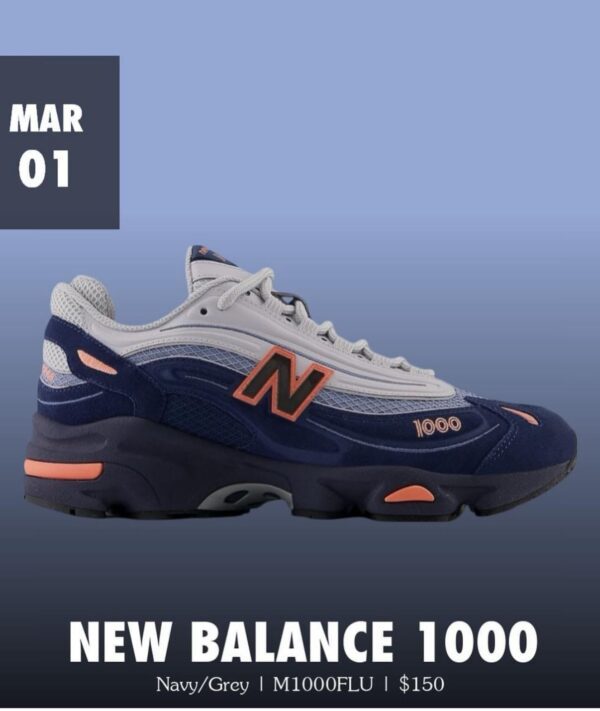 NEW BALANCE 1000 NAVY GREY