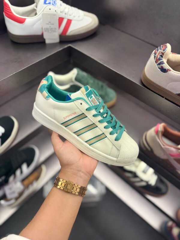 ADIDAS ORIGINALS SUPERSTAR WHITE TEAL